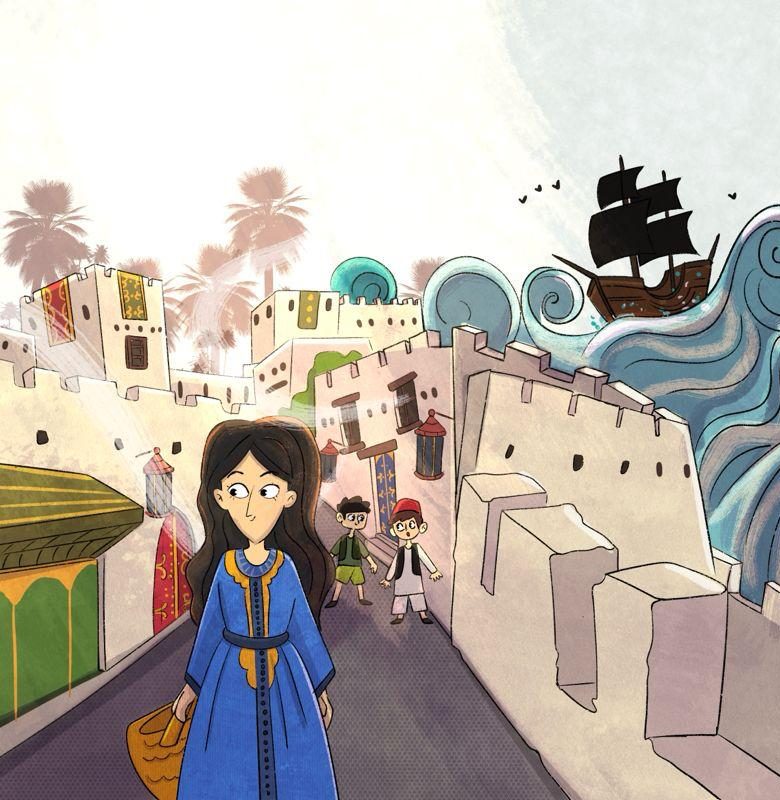 Illustration du livre Hajitek Majitek dans la médina d’El Jadida